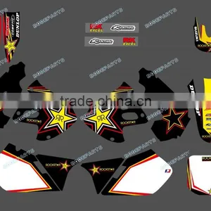 New Style (black White Star) TEAM DECALS STICKERS Graphics Kits for SUZUKI RM125 RM250 1999 2000DST0155 thumbnail-1