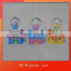 Resin Easter Snow Globe Easter Bunny Water Globe Crystal Snow Ball Snow Globe for Easter thumbnail-1