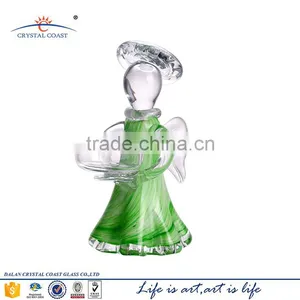 6.3''H Decorative Small Crystal Angel Figurines thumbnail-1