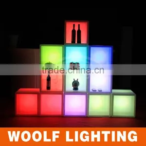 Rechargeable Waterproof Plastic LED Square Ice Bucket for Pub thumbnail-4