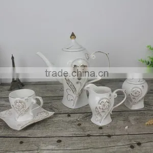 Eco-feature Stockage Golden Classical Porcelain Tea & Coffee Set thumbnail-2