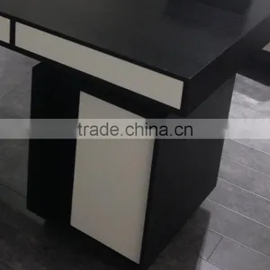 Modern Wood I Shaped Executive Office Desk With Drawer thumbnail-2