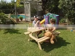 Outdoor Kids Wooden Picnic Table & Bench thumbnail-2