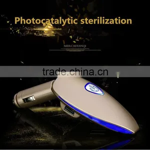 Car Air Purifier Anion Charge Double USB Besides Smoke The Car Gift Aromatherapy Machine Car Oxygen Bar thumbnail-3