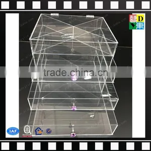 2016 Wholesale Handicraft Acrylic Makeup Organizer With 3 Drawers ,cosmetic Display Lipstick Stand Holder thumbnail-1