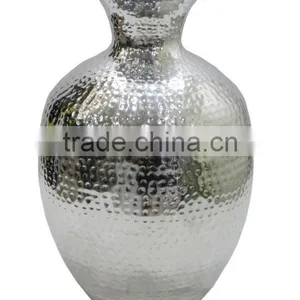 Hammered Metal Flower Vase thumbnail-1