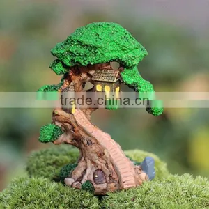Custom Resin Crafts Garden Decor Artificial Miniature Tree House Gnome thumbnail-3
