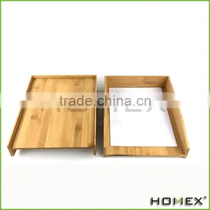 Natural Bamboo Office A4 Paper File Tray Homex-BSCI thumbnail-1