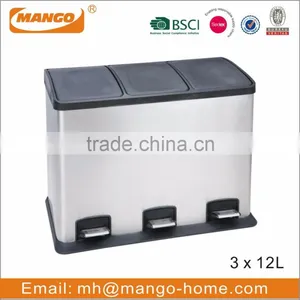 40L Two Compartments Stainless Steel Recycle Bin thumbnail-5