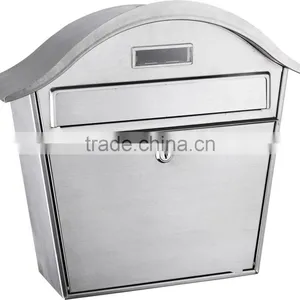 FQ-127 Classic Stainless Steel Mailbox,Lockable Letterbox,wall Mounted Mailbox thumbnail-1