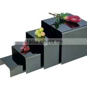 Black Stainless Steel Buffet Sushi Display Shelf Set thumbnail-1