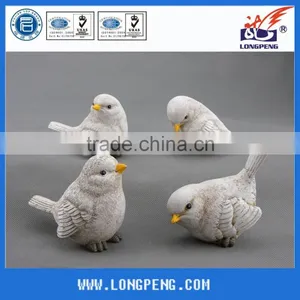 Eco-Friendly White Polyresin Bird Garden Decoration thumbnail-1
