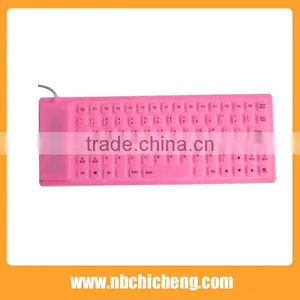 Silicon Waterproof Flexible Keyboard USB Soft Foldable Keyboard Roll Up Keyboard thumbnail-1