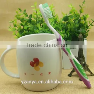Rubber Handle Teeth Whitening High Quality Nylon Bristle Adult Toothbrush thumbnail-6