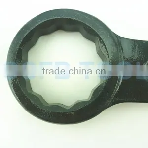 100mm DIN7444 Ring Slogging Spanner (10~185mm) 45# Carbon Steel 40Cr Hammer Striking Box Wrench thumbnail-5