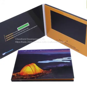 Промо-видео в печатном брошюре с 7-дюймовыми LCD звуковыми модулями и аккумулятором для перезарядки thumbnail-5