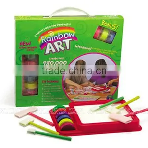 2016 Hot Selling Rainbow Art Set W/plastic Tray, Diy Rainbow Art Set With Brush, Watercolor Rainbow Art Set, thumbnail-1