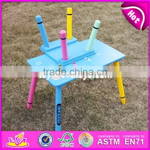 2017 New Design Kindergarten Wooden Table and Chairs for Toddlers W08G217 thumbnail-5