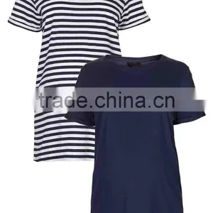 Wholesale Blank Maternity T Shirts Short Sleeve Plain Dyed Women Fashion Clothing thumbnail-2