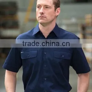 COTTON WORKIng UNIFORM HI VIS SHIRT OPEN FRONT LONG SLEEVE WORKWEAR SHIRTS thumbnail-6