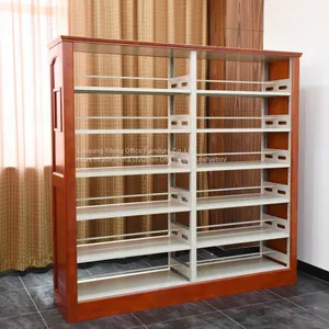 Double Column Book Storage Used School Library Furniture thumbnail-2