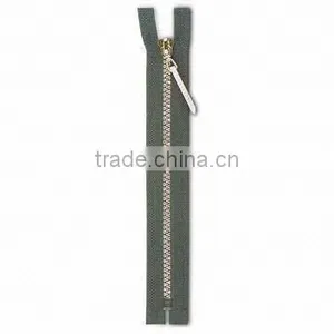 3# Plastic Zipper Golden Teeth Auto Lock Slider thumbnail-1
