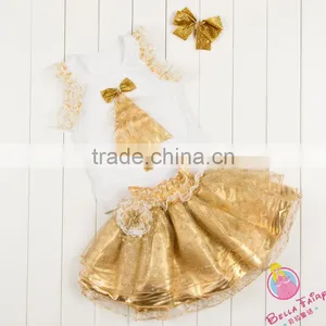Garments Factory Christmas Newborn Baby Cotton Long Sleeve Fluffy Petti Tutu Dress Latest Boutique Dresses For Kids thumbnail-2