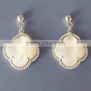 Mother of Pearl Silver MOP Earring thumbnail-1