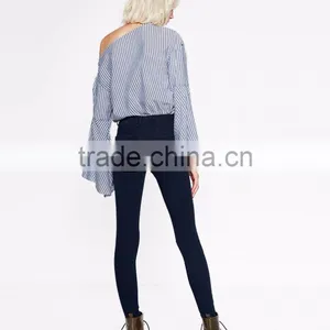 2016 Custom Fashion Apparel Young Girl Plain Dark Blue Summer Sexy Women Jeans Shorts Short Pants Half Pants Cotton Girls thumbnail-4