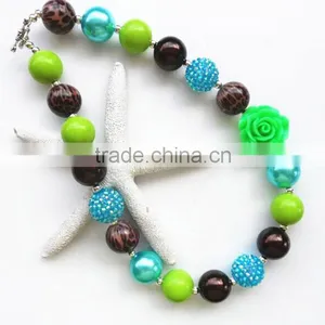 Wholesale Baby Girl's Necklace Handmade Plastic Bead Cheap Plastic Bead Necklace for Children thumbnail-5