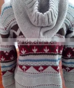 Pattern Knitted Coat&Wool Coat&Winter Clothes For Lady thumbnail-6