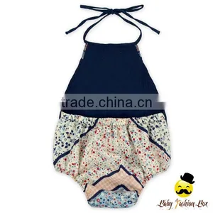 Harem Style Frock Design Kids Red Halter Blank Bodysuit Infant Newborn Baby Girl Vintage Romper Toddler Clothing thumbnail-4