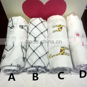 Breathable 100% Cotton Baby Muslin Swaddle Blankets thumbnail-1