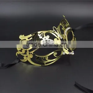 Metal Filigree Venetian Masquerade MardiGras Party Diamante Eye Mask thumbnail-2