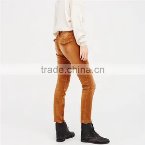 2017 Low Rise Gavin Cord Skinny Work Slacks for Women thumbnail-2
