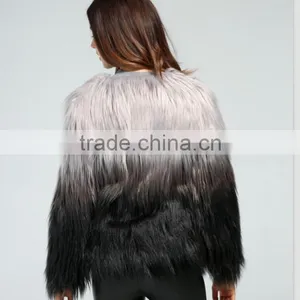 2017 Fake Fur New Autumn and Winter Women Fur Fur Coat Long Sleeves Women Sweater Coat thumbnail-5