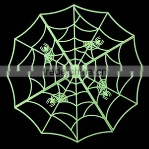 Halloween Glow in Dark Spider Web Luminous Party Decoration Spider Web thumbnail-1