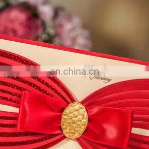 Luxury Greeting Card 6005 Free Customized Printing Red Wedding Invitation Cards thumbnail-2