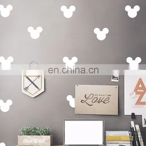 Colorful Mickymouse Head Ins Style Vinyl Mini Wall Sticker Children Room Home Decoration Mural Roon Decal thumbnail-3