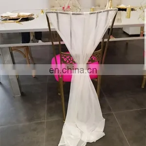 New Arrival Style White Chiffon Wedding Chair Cover Sashes thumbnail-4