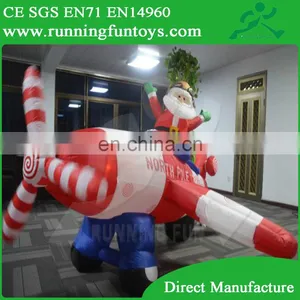 Santa Claus Inflatable Christmas Ornaments, Santa Claus Inflatable In Airplane thumbnail-1