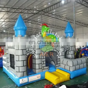Latest Design Castle Inflatable Cheap Dinosaur Gray Jumping Bouncer Inflatable Castle House for Sale thumbnail-1