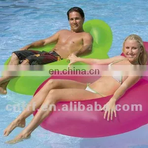PVC Pool Floating Lounger With Cup Holder thumbnail-1