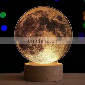 Hot Selling Creative Scandinavian Festival Daily or Christmas Moon Light Galaxy Little Prince Little Night Lamp Desk Lig thumbnail-1