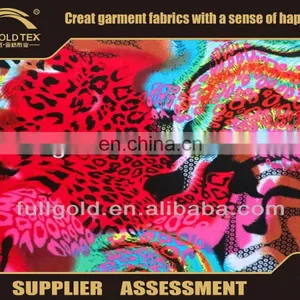 Knitted Digital Animal Print 100% Polyester FDY Jersey Fabric Four Ways Stretch Fabric For Dress thumbnail-1