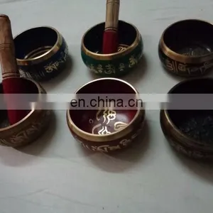 BRASS TIBETAN CARVED SINGING BOWLS 10 KGS PACK thumbnail-4