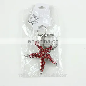 High Good Quality Gifts Metal Key Chain Star Creative Diamond Bag Accessories thumbnail-1