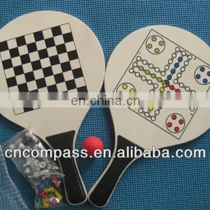 Chess Game Racket /wood Beach Racket/game Beach Rackets thumbnail-1