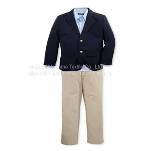 Soft Handfeel 100% Cotton Kahki Fabric For School Uniform Pants And Shorts thumbnail-1