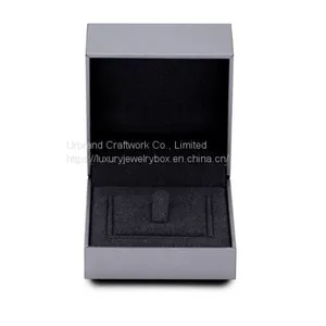 PU Leather Ring Gift Packaging Box With Sleeve Custom Logo Drawing Type Wedding Ring Box thumbnail-1